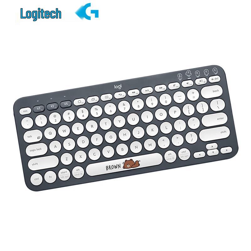 

Logitech K380 Wireless Bluetooth Keyboard - Brown Bear Edition