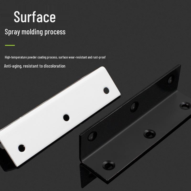 Stainless Steel L-Shaped 6-Hole 90° Angle Bracket for Shelves, Tables, and Chairs
