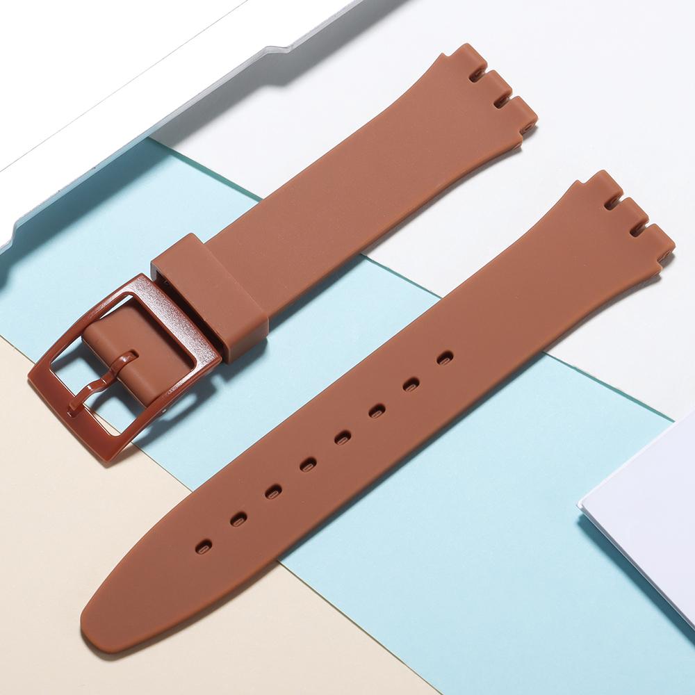 16mm 17mm 19mm 20mm Wasserdichtes Silikon-Uhrenarmband für Swatch Weiches Gummiarmband Buntes Armband Ersatz Uhrenzubehör