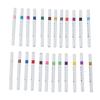 24 Pcs Markers Triangular Rod Hand Painted Water Based Paint Watercolor Pen Double Head Marker Pen