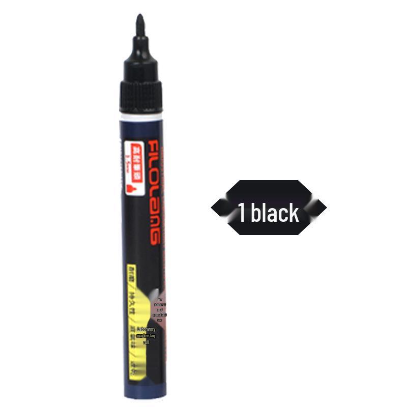 Filolang Quick-Dry Lab Pen 1.0mm - Waterproof, Fade-Resistant, Oil-Based for Test Tube Marking чёрный