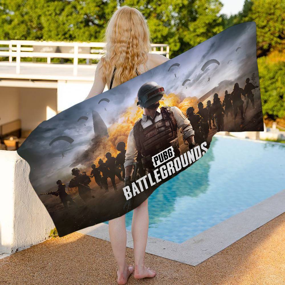 Asciugamano da Spiaggia in Microfibra per Tiro Sportivo Competitivo Tattico P-Pubg Assorbente Asciugatura Rapida per Resort Balneari Arrampicata in Montagna
