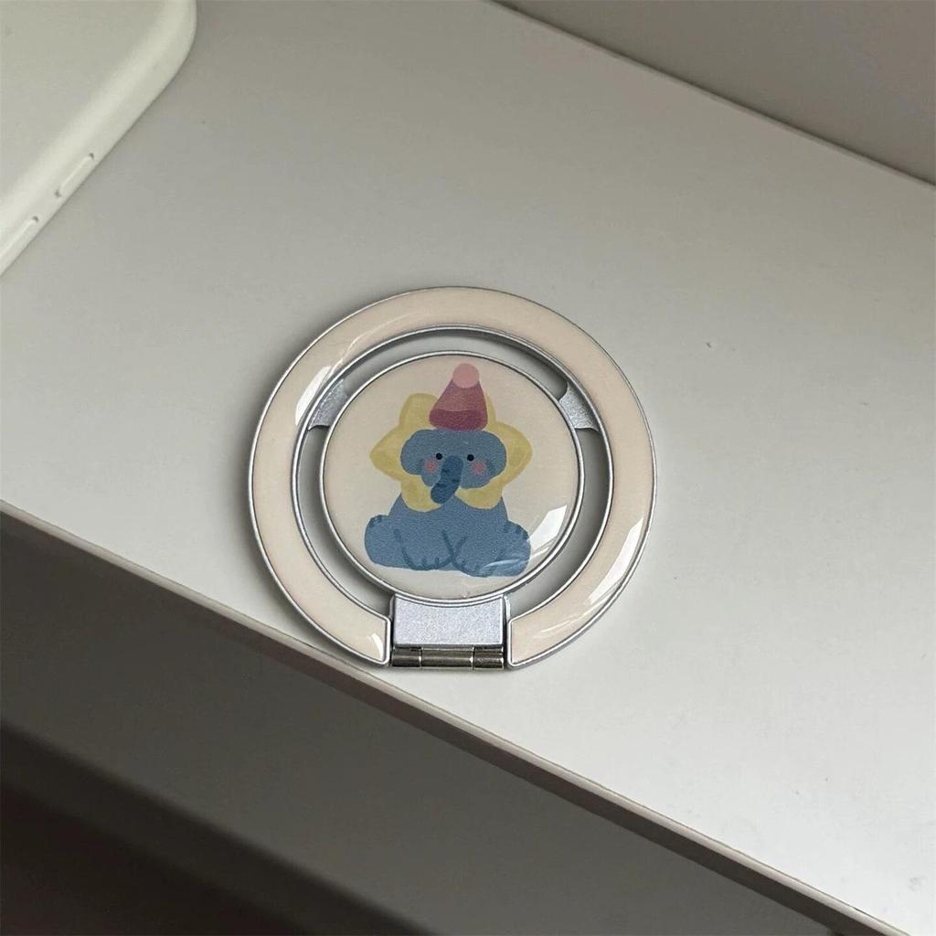 Cute Cartoon MagSafe-Compatible Foldable Phone Holder with Strong Magnetic Attraction