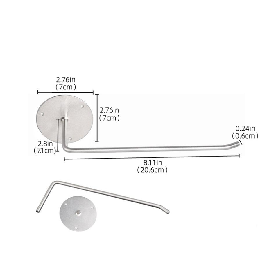 

Держатель для кухонной бумаги, белый матовый черный из нержавеющей стали, самоклеящийся настенный держатель для рулонов туалетной бумаги, вешалка для салфеток
