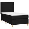 Boxspringbett mit Matratze Schwarz 90 x 200 cm Stoff