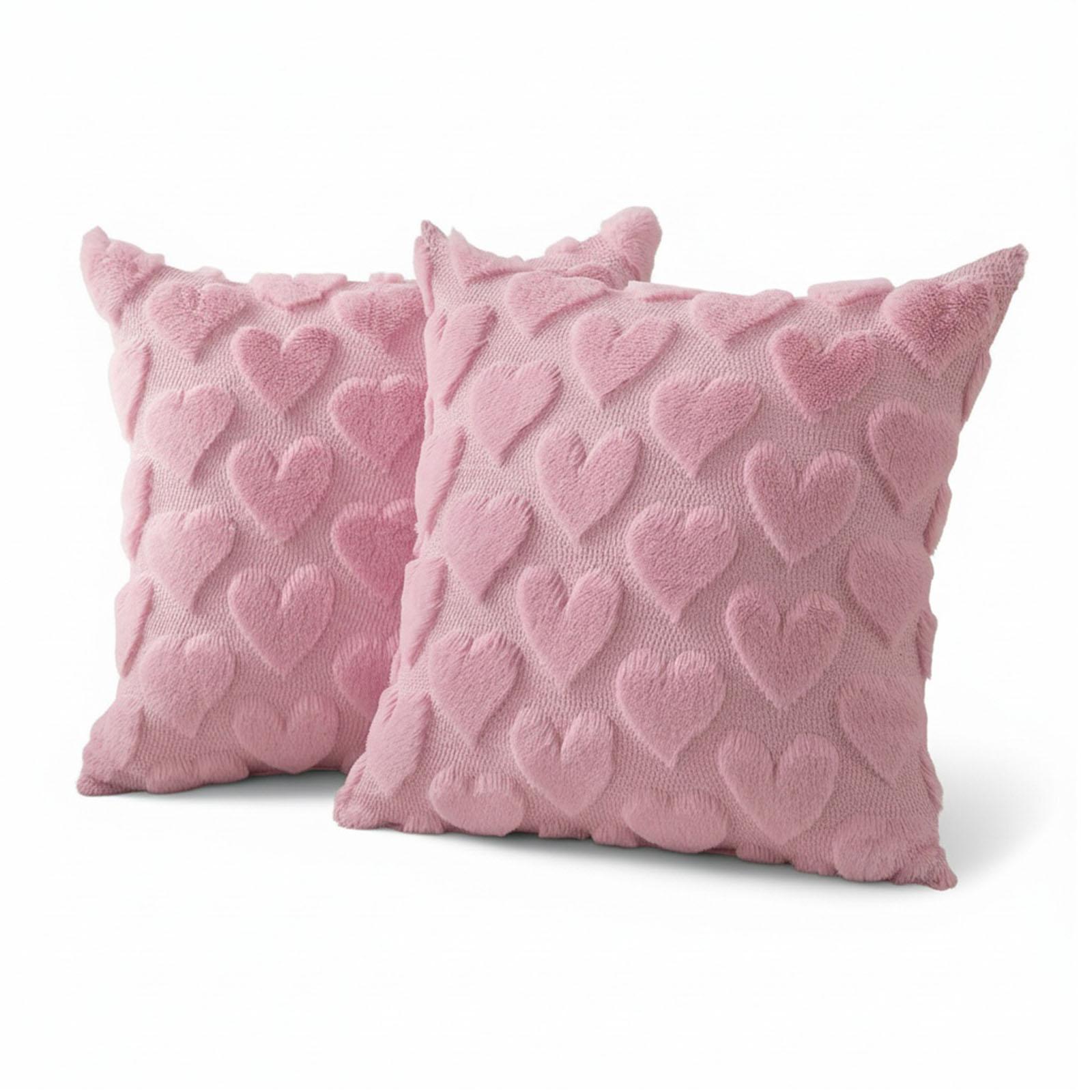 

Valentines Day Throw Pillow Covers Soft 18x18 Inch Set of 2 Throw Pillowcase for Bedroom Sofa Holiday Festivals