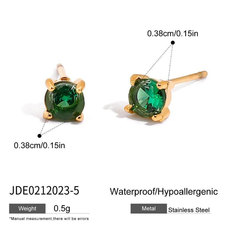 Titanium Steel Zirconia Earrings - Luxurious and High-end Ear Clips, Ear Studs Made of Stainless Steel, Women's Accessories