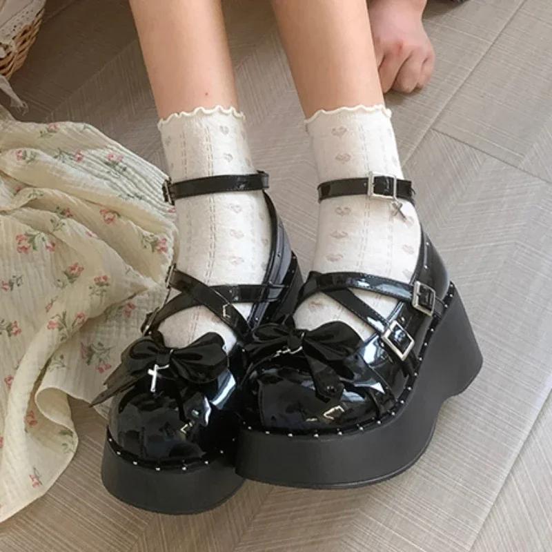 Fashion Ladies Shoes 2024 Mary Janes Women's High Heels Fashion Buckle Strap Dress Sandals Pumps Women New Butterfly-knot Heels Women