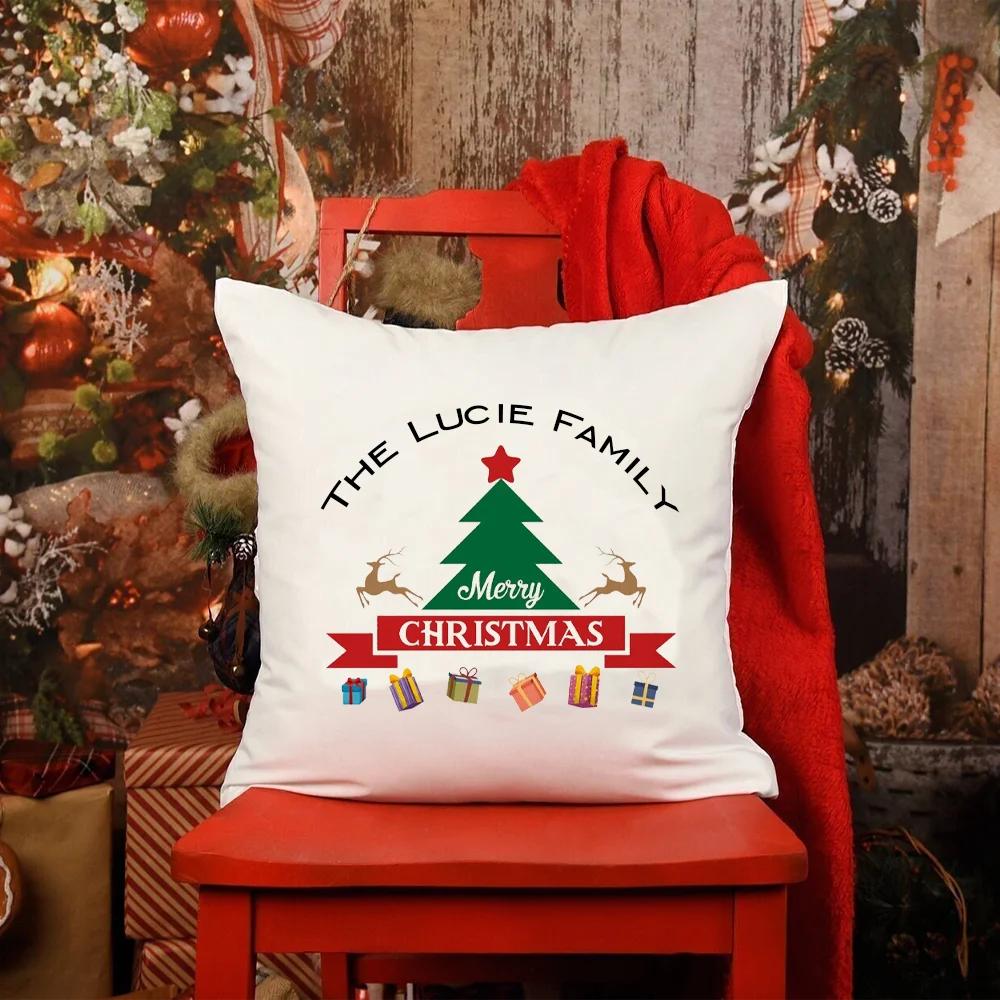 Personalised Christmas Cushion Family Christmas Cushion Family Gingerbread Xmas Decoration Room Presents Xmas Decoration Gift