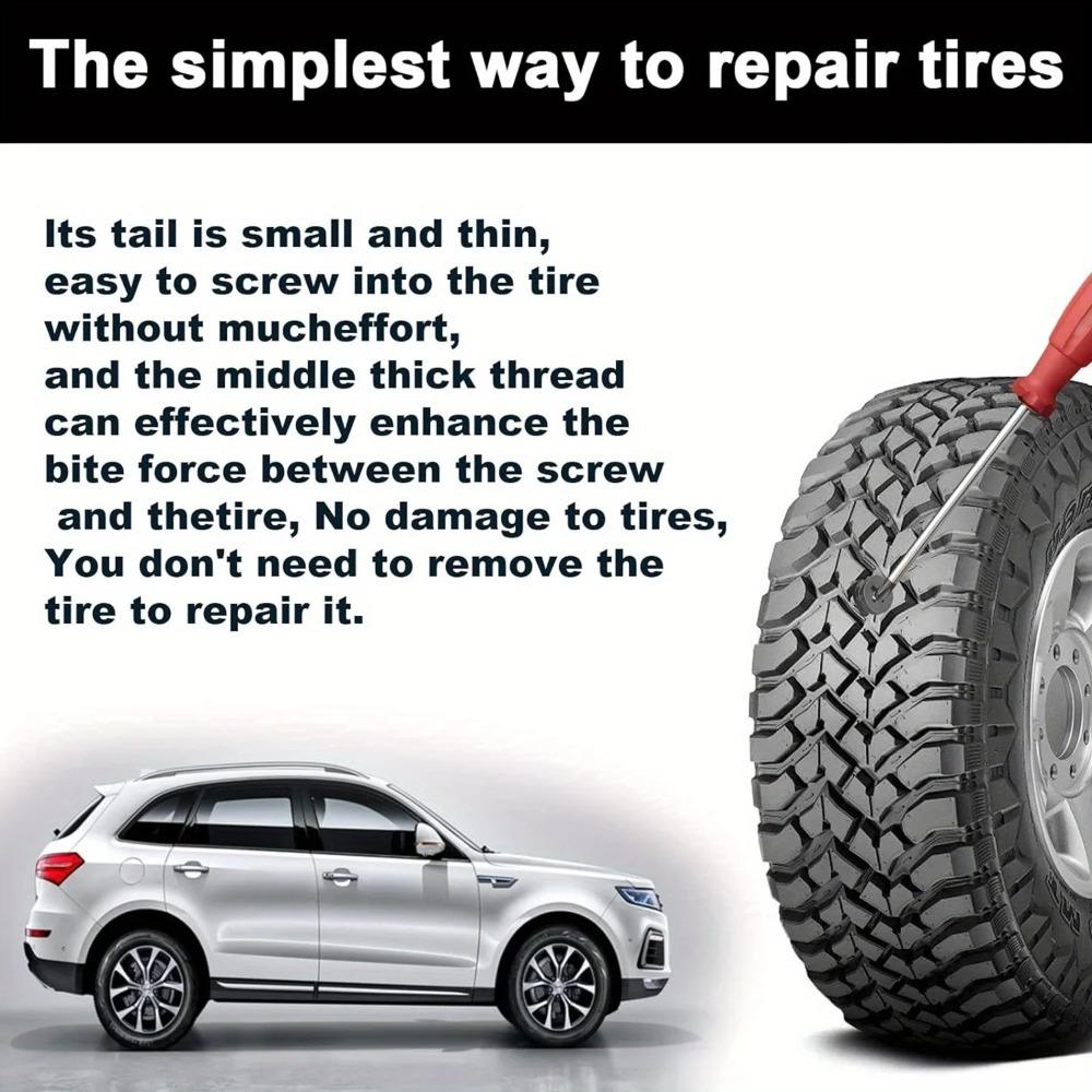 Tire Repair Rubber Nail,40PCS Tire Repair Rubber Screws Fast Tyre Self-Service Tool,Electromobile Tire Puncture Repair for Car