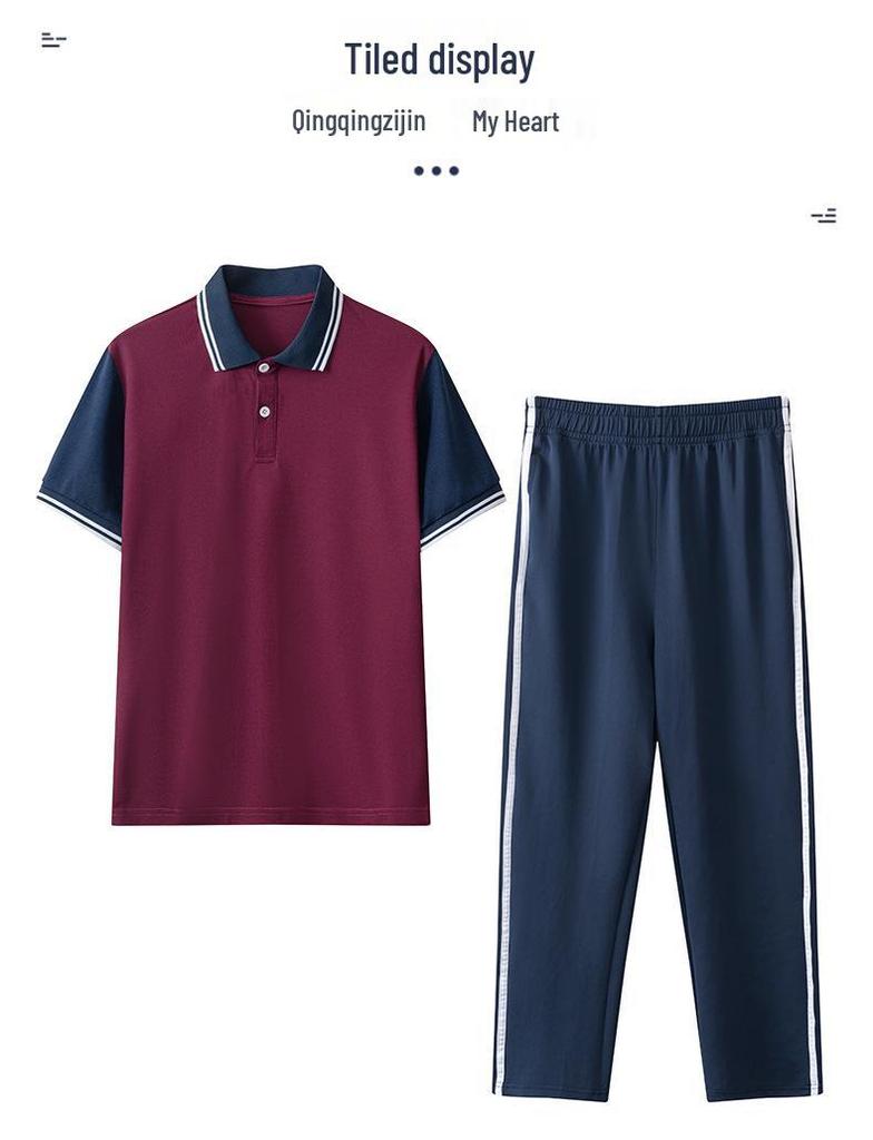 Unisex Middle School Uniform: Long Sleeve Three-Piece Sports Set for Junior & High School Students, Ideal for Spring, Autumn, and Sports Events.