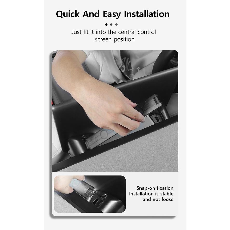 Under-Screen Storage Box For Tesla Model 3 Highland Hidden Fold Able Storage Box Car Storage Modification Parts Interior Design