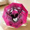 Pink Power Ranger 8 Ribs 3Fold Black Glue Uv Protection Umbrella Sun Protection Rainproof Compact Folding Umbrella For Travel Daily Use C924200