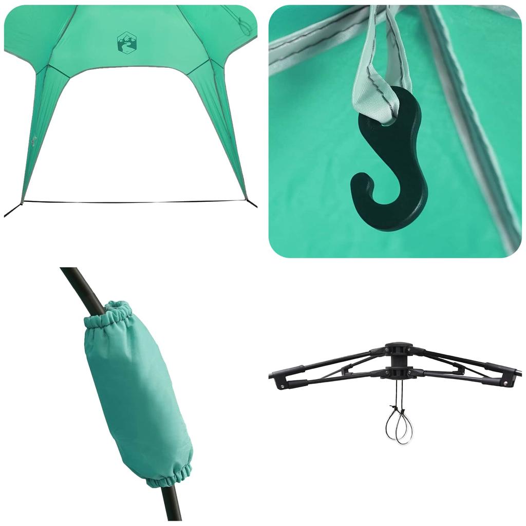 Instant Tent for 4 Persons with Quick Release Mechanism Sea Green