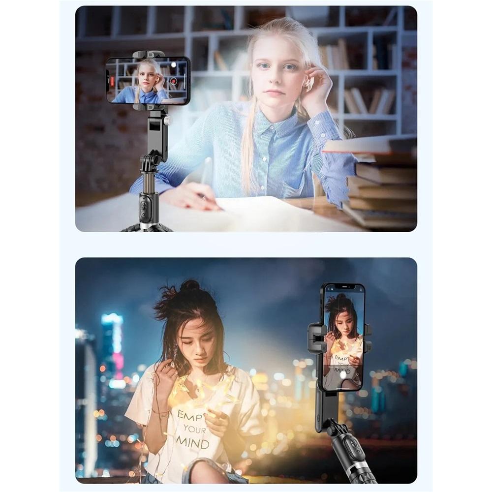 Universal Joint Stabilizer, Handheld Mobile Phone Selfie Stick Holder, With Fill Light, Bluetooth Follow Shooting Mode