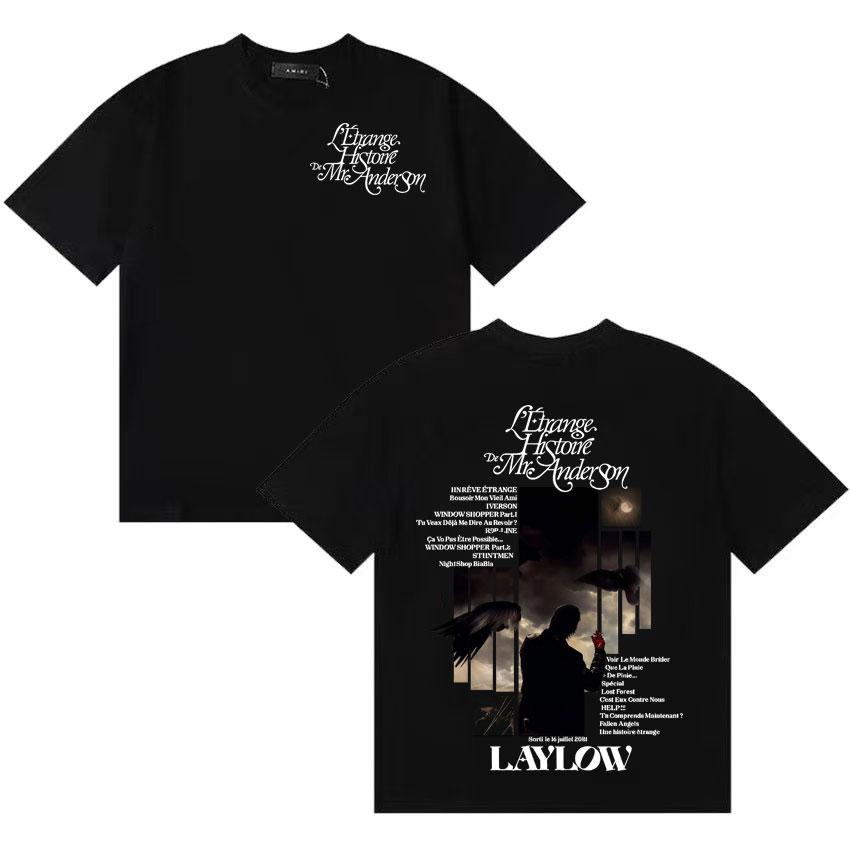 Rapper Laylow Album Letrange Histoire De Mranderson T Shirt Unisex Women High Quality Tshirt Classic Casual Short Sleeve Tshirts