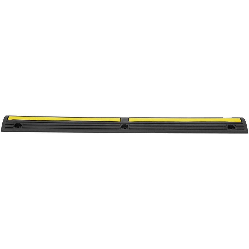 3.28 ft Cable Protector Ramp, 4 Pack of 1 Channel, 18000 lbs/axle Capacity Heavy Duty Rubber Speed Bumps, Floor Cord Cable Protector Wire Cover, for