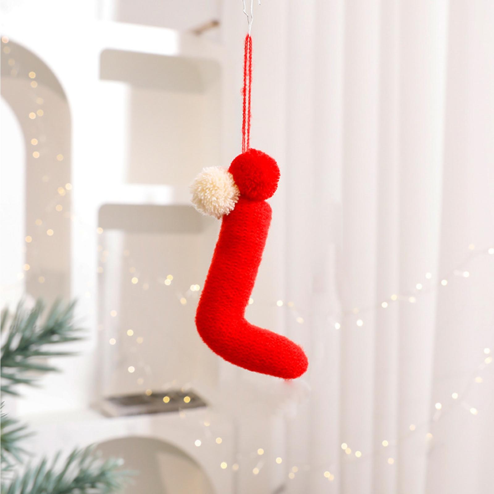 

Christmas Decorative Sock Pendants, Christmas Scene Decoration, Christmas Tree Ornaments And Pendants One Size красный