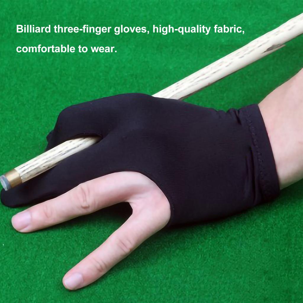 3-Finger Snooker Queuehandschuhe Billardhandschuhe Elastischer 3-Finger Snooker Queuehandschuh für Herren Damen Pool Zubehör Billard Queue Teile