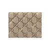 Gucci Horsebit Printed Snap Closure, Canvas and Leather Card Holder, Women's Model, Beige and Ebony