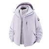 Men Women 3-in-1 Outdoor Waterproof Windproof Jacket With Detachable Down Inner Layer Hiking Camping Winter