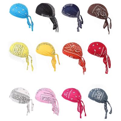 Pañuelo de ciclismo, gorro de calavera, ligero, ajustable, de algodón, para motociclista, capucha, diadema, pañuelo para la cabeza, para deportes al aire libre