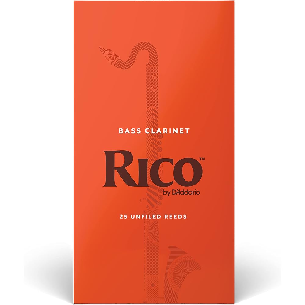 D'Addario WoodWinds Daddario Reed Bass Clarinet RICO REA2535 [Hardness: 3.5] Pack of 25 [Domestic...