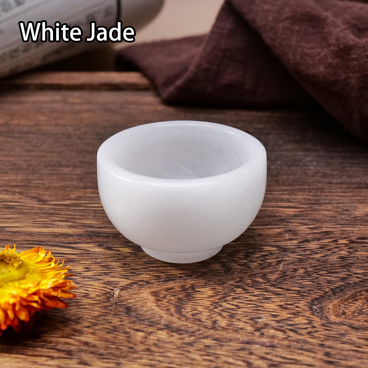 

1pc Natural crystal original stone jade tea cup Kung fu cup white jade Xiuyan jade wine cup tea set Lantian jade cup amethyst 1pc