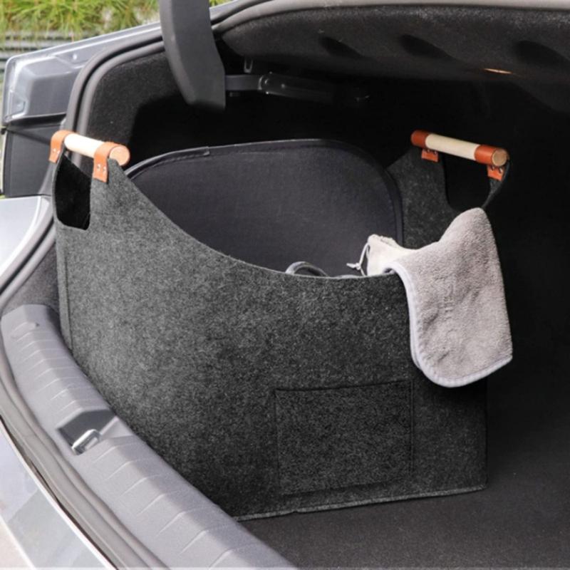 Foldable Felt Firewood Holder Versatile Large Wood Bag Functional Home Storage Organizer for Logs Clothes Newspaper