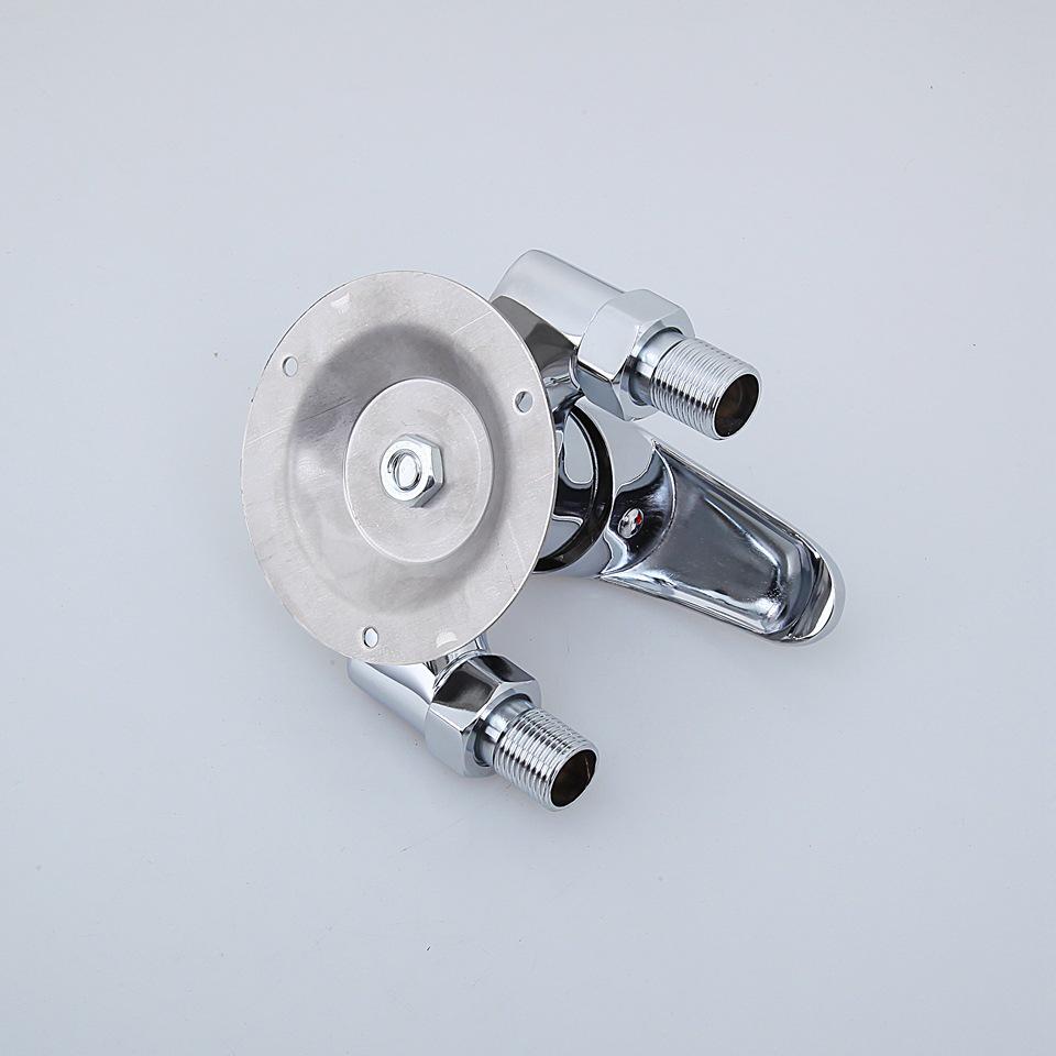 Triangular Exposed Shower Faucet with Hot and Cold Mixing Valve & Switchable Shower Head
