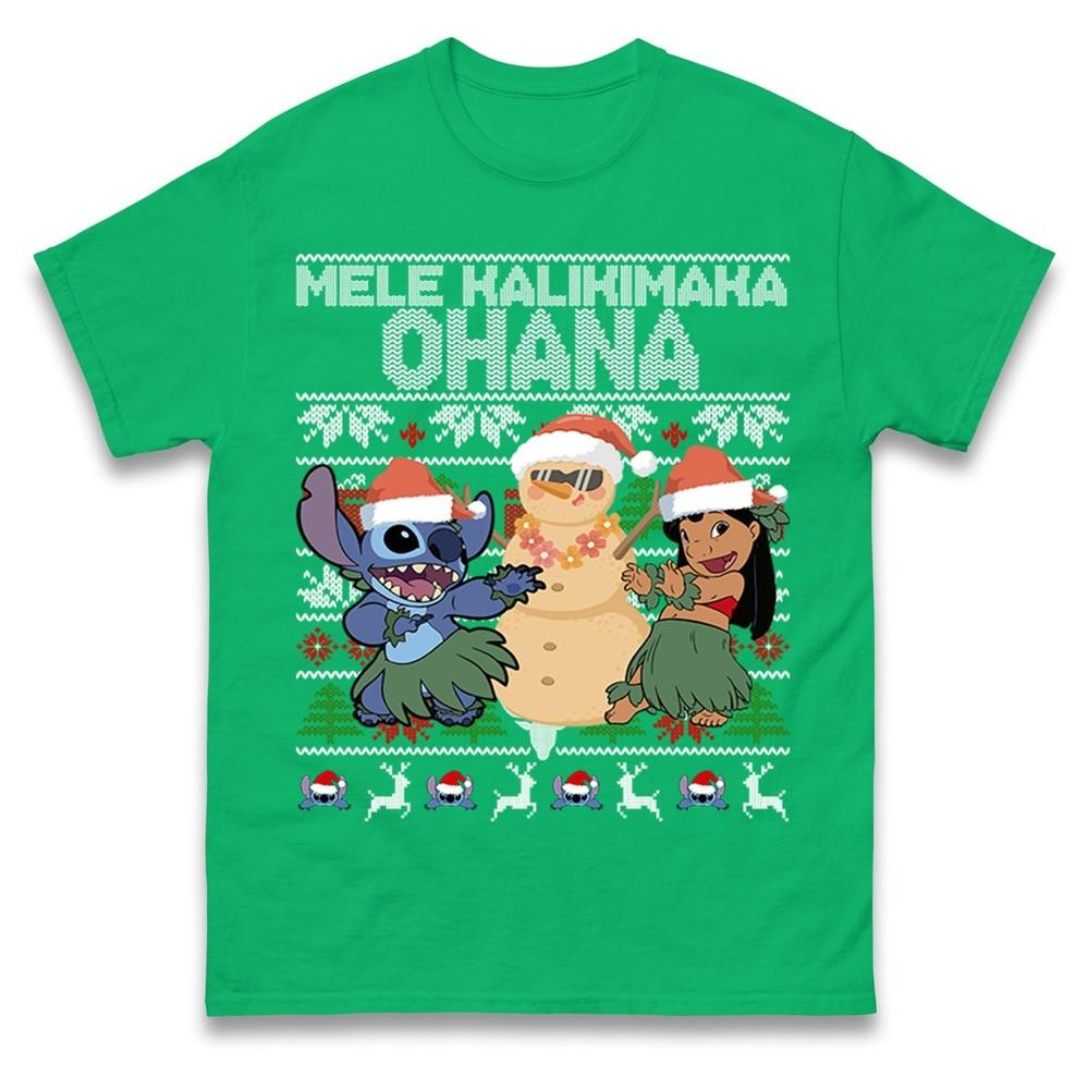 Lilo Stitch Christmas T Shirt Funny Stitch Xmas Outfit Unisex Tee Shirt Gift