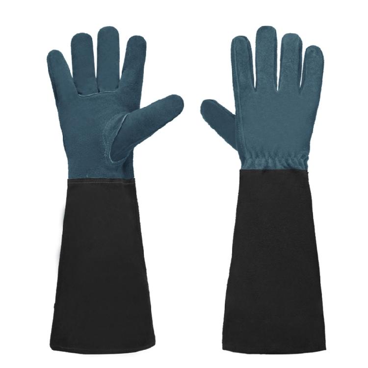 Flexible Grip Gardening Gloves Abrasion Resistant Leather Long Cuffs For Precise Handling And Protection