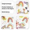 Cute Cartoon Rainbow Rainy Wall Stickers Self-adhesive Wallpaper for Children's Bedroom Baby Room Furniture Interior Decoration