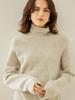 Women's 2025 Autumn/Winter Cashmere High Neck Sweater - Soft, Thick, Solid Color, Stacked Collar.