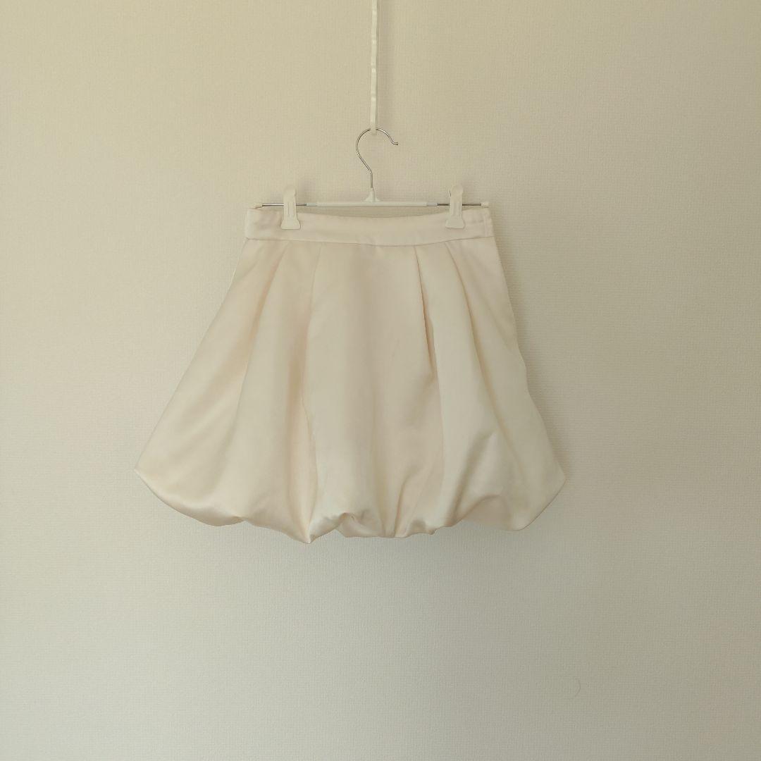 LILY BROWN cream pleated balloon skirt