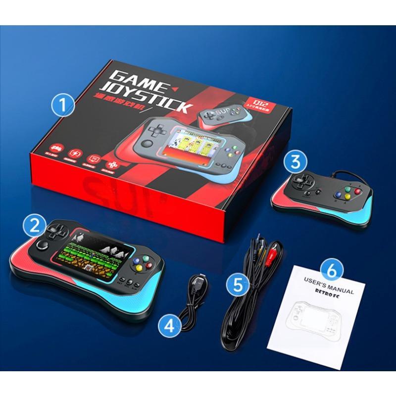 M12 Mini Retro Handheld Game Console 3.5inch, Preloaded 500 FC/NES Classic Games,1200mAh Rechargeable Battery Support Connecting TV and Two Players