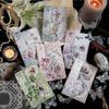 Lace Floral Dance: Retro Floral & Butterfly Sticker Pack for Journals