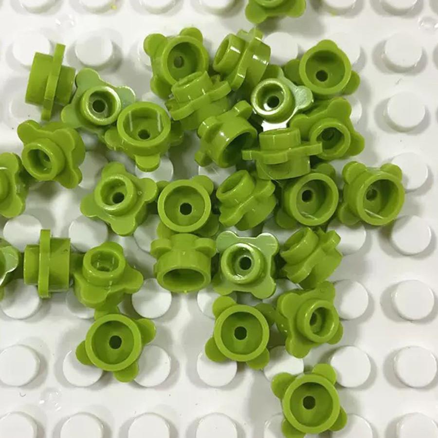 300pcs 4 Petal  Flowers Building Blocks DIY Bricks Plant Floret Grass Educational Assemblage Construction Toy Compatible 33291 For Children