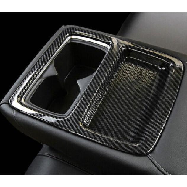 For Honda Accord 2018- Carbon Fiber ABS Trim Rear Armrest Water Cup Cover