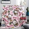 1PC Pochacco Print Flannel Blanket, High quality All Seasons, Home Decor, Warmth and Comfort, Perfect for Christmas Gifts