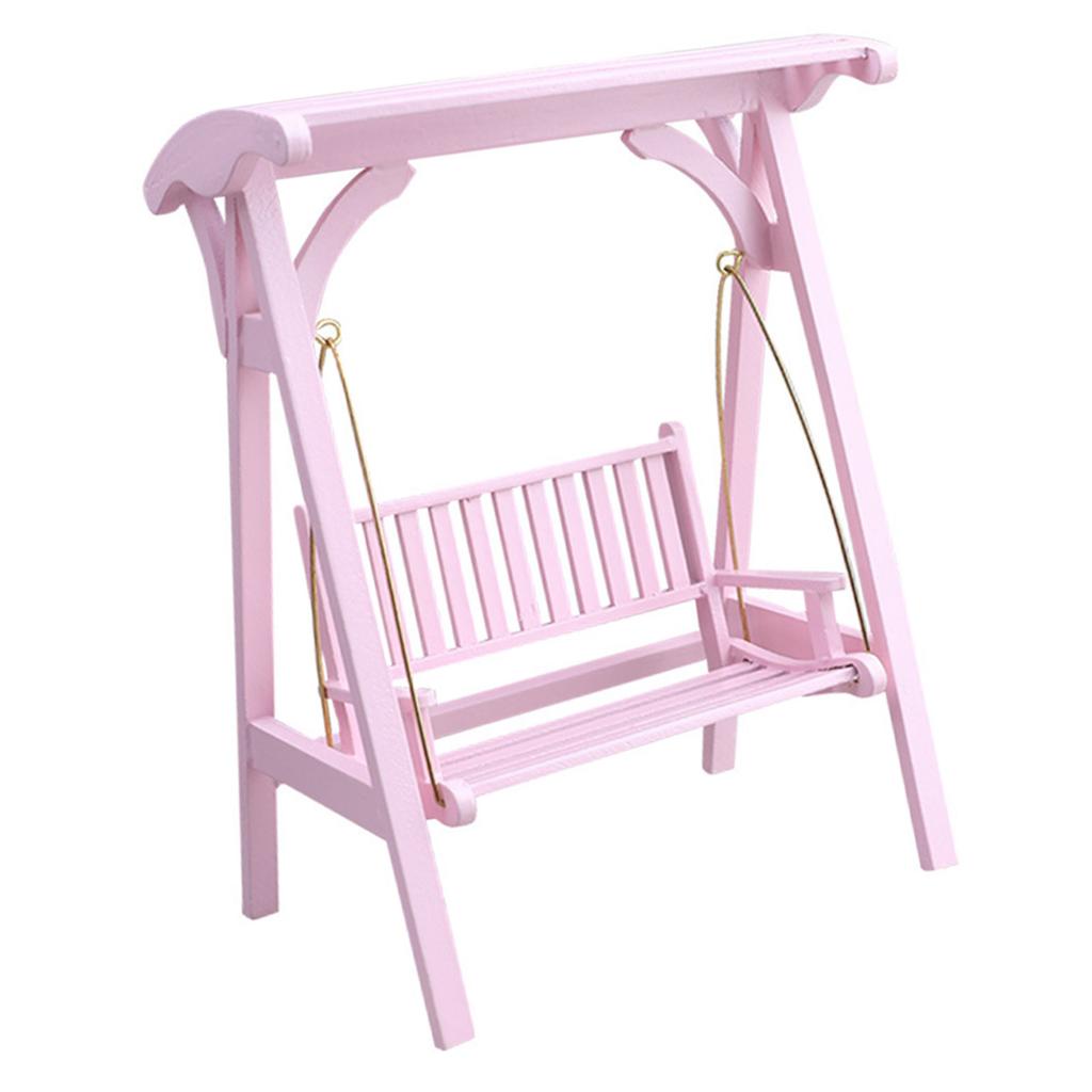 Simulation Miniature Swing Chair Furniture 1/12 Dollhosue Garden Scene Setting Children Creative Craft Project Decors