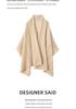 Women's Retro Cashmere Scarf - Autumn/Winter Knitted Shawl for Warmth and Style