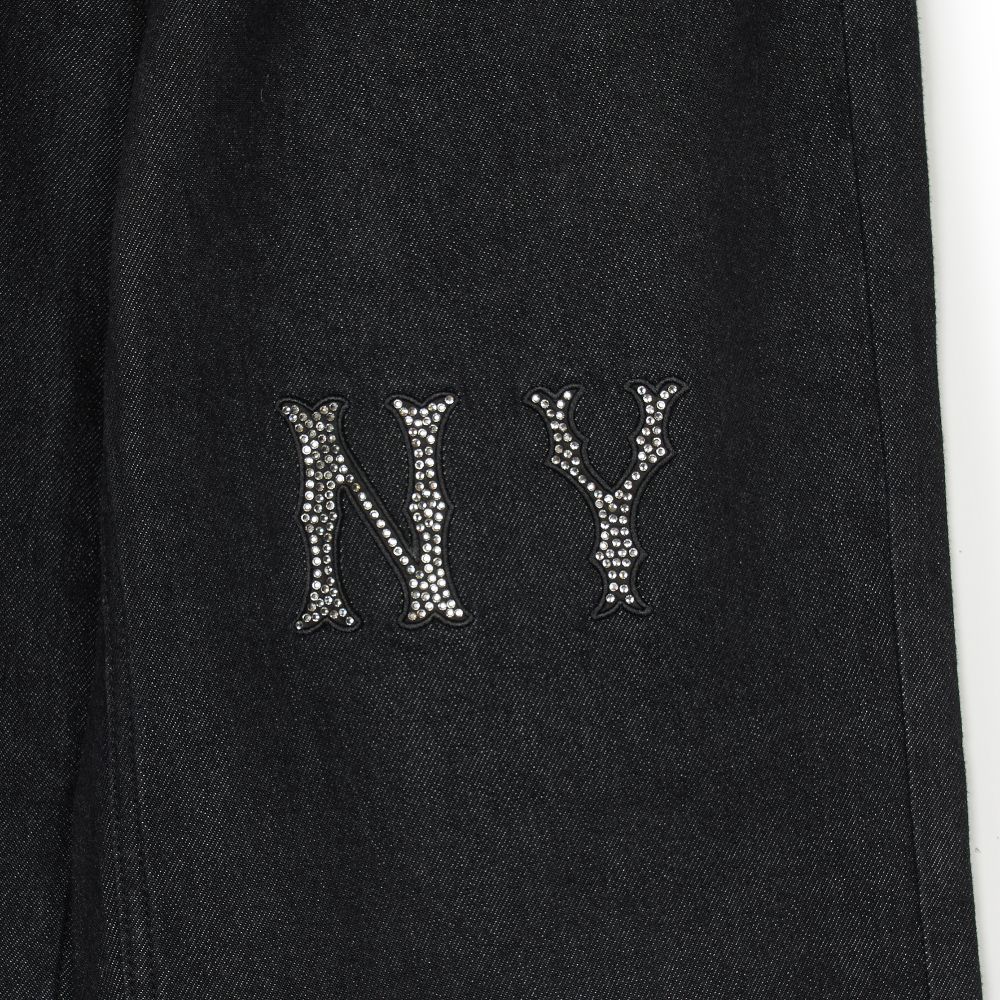 New MLB New York Yankees Megagram Jeans Women's Black 3FDPS0144-50BKS