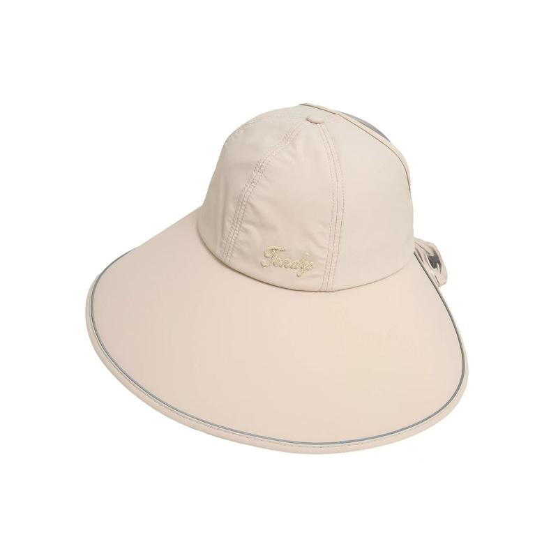 New sunscreen cap, dome outdoor cycling visor, women's breathable adjustable solid color big eaves hat