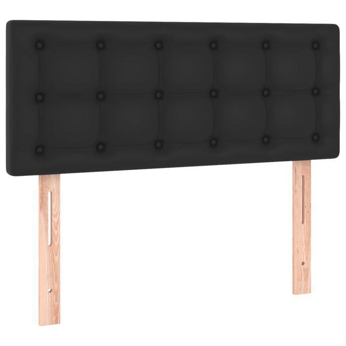 VidaXL Tête de Lit Meuble de Chambre à Coucher Accessoire de Lit Simple Tête de Cadre de Lit Intérieur Noir 100x5x78/88 cm 346444