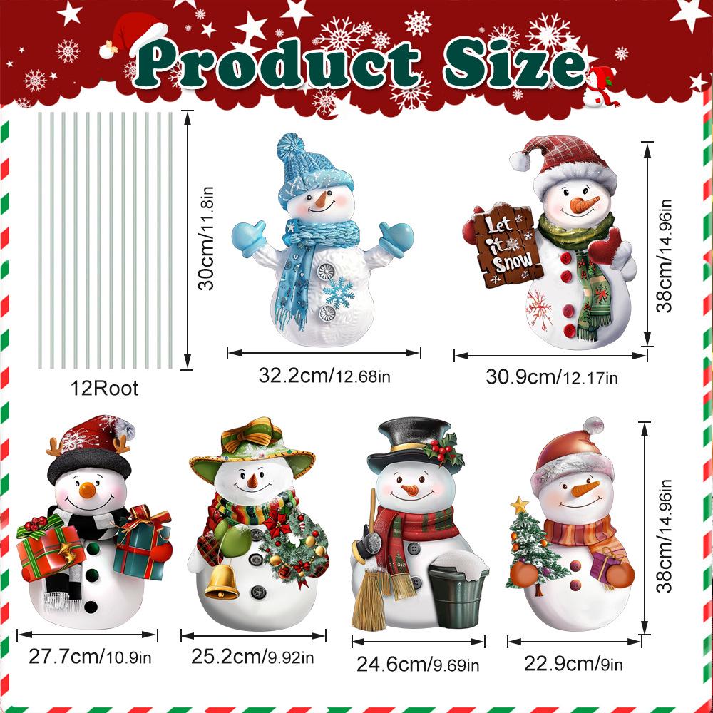 Christmas Snowman Garden Yard Stake Decoration