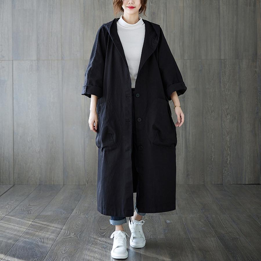 Spring New Arrivals Bohemian Oversized Maxi Coat with Large Pockets for Women, Hoodie, Commute, Casual