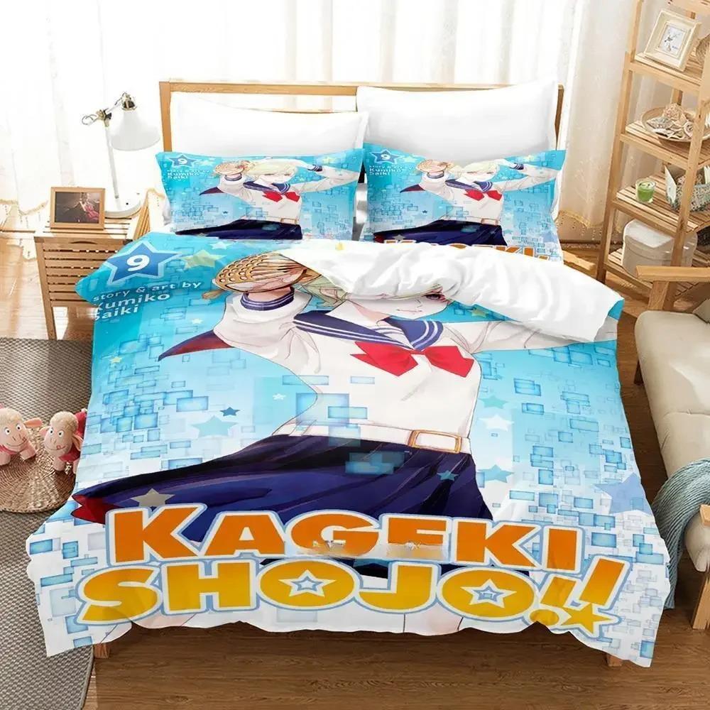 Kageki Shojo Bedding Set Single Twin Full Queen King Size Bed Set Adult Kid Bedroom Duvetcover Sets 3D Print Anime Bed Sheet Set
