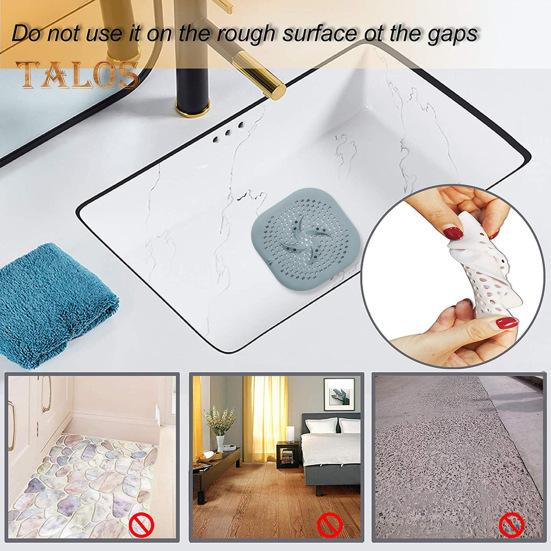 Raccogli-capelli in silicone per scarico doccia, resistente, protezione per scarico per bagno, cucina, lavanderia, facile da pulire, design antiscivolo, accessorio per doccia.