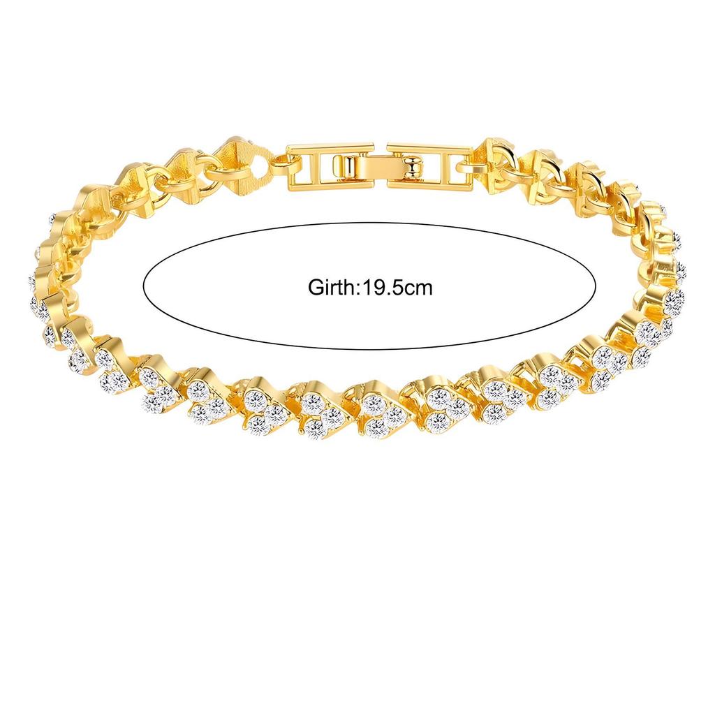 Korean Zircon Roman Luxury Adjustable Bracelet - Elegant Temperament Style